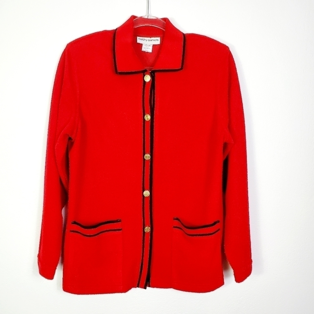 CATHY DANIELS BUTTON FRONT JACKET